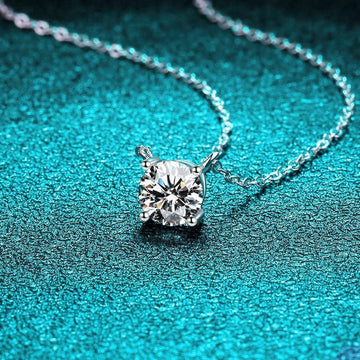 Super Shiny Round Cut 1ct High Quality Moissanite Diamonds Luxury Necklace - Fine Jewellery - The Jewellery Supermarket